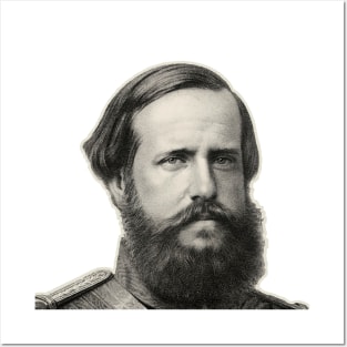 Face of the magnanimous Emperor Pedro II of the Empire of Brazil Posters and Art